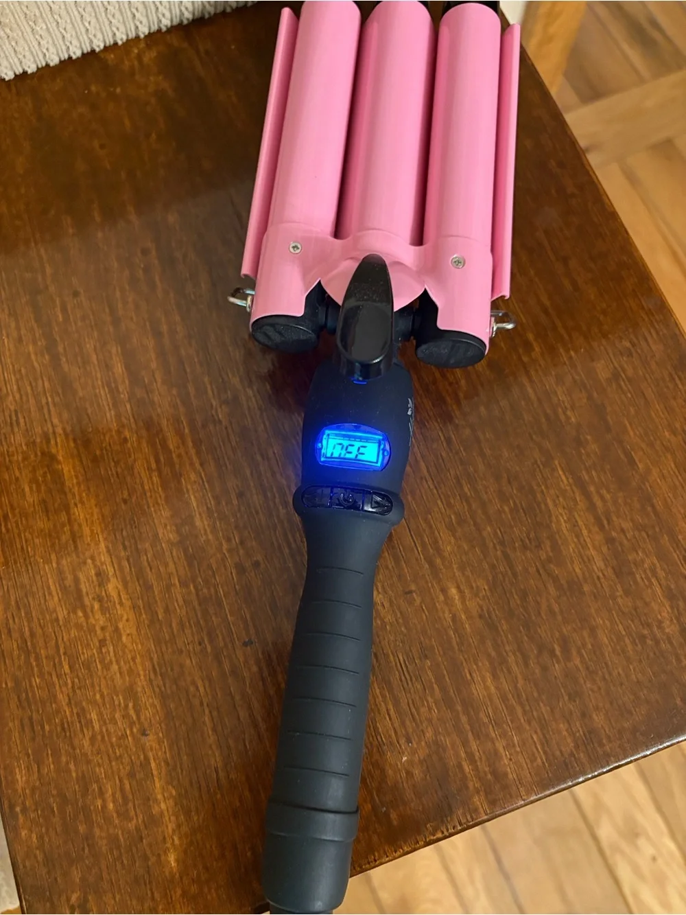 Pink Triple Barrel Crimping Iron - Like New